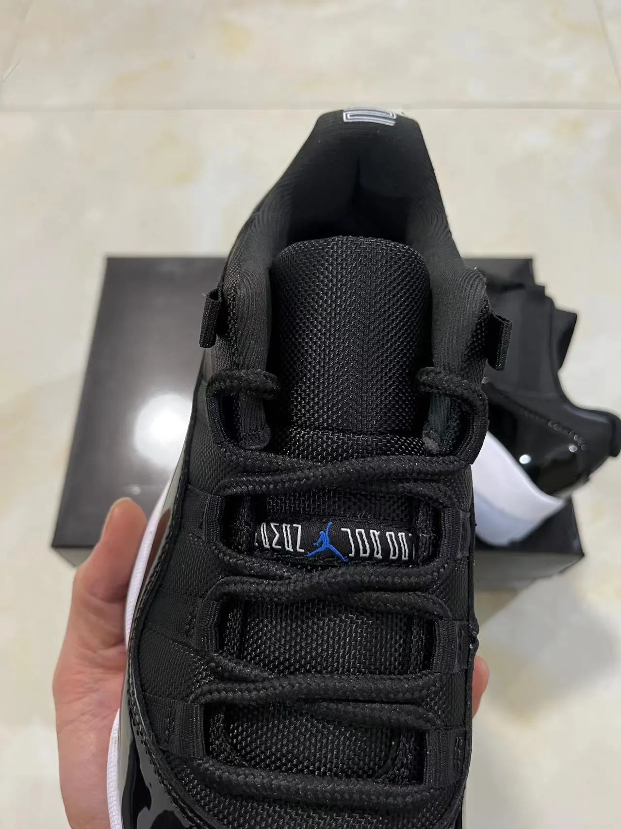 Air Jordan 11 Black White Patent Leather Basketball Shoes 10