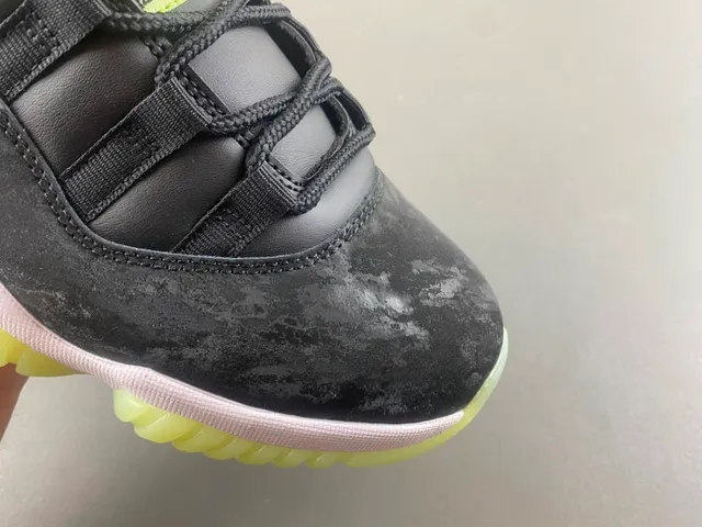 Air Jordan 11 Marbled Black Translucent Lime Green Zapatillas de Baloncesto 2