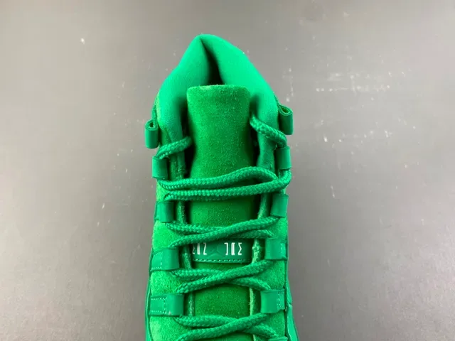 Air Jordan 11 Monochromatic Green Suede Basketball Shoes 6