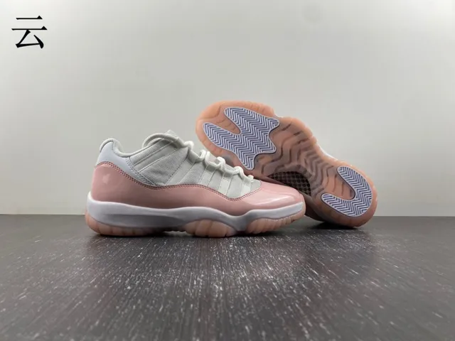 Air Jordan 11 Pale Pink Patent Leather Basketball Shoes 12
