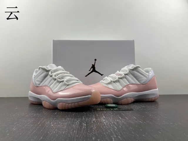 Air Jordan 11 Pale Pink Patent Leather Basketball Shoes 14