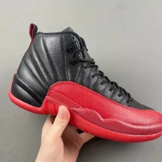 Air Jordan 12 Black and Red Basketball Shoes