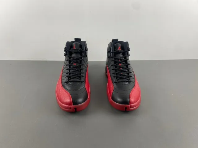 Air Jordan 12 Black Red Quilted Leather Basketball Shoes 12