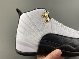 Air Jordan 12 White Black Gold Basketball Shoes 3