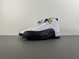 Air Jordan 12 White Black Gold Basketball Shoes 11