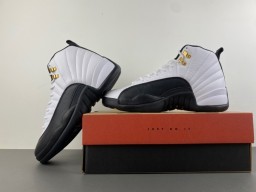 Air Jordan 12 White Black Gold Basketball Shoes 15