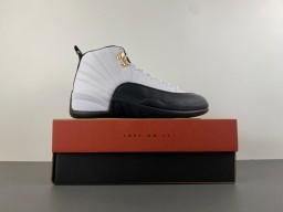 Air Jordan 12 White Black Gold Basketball Shoes 16