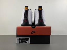 Air Jordan 12 White Black Gold Basketball Shoes 18