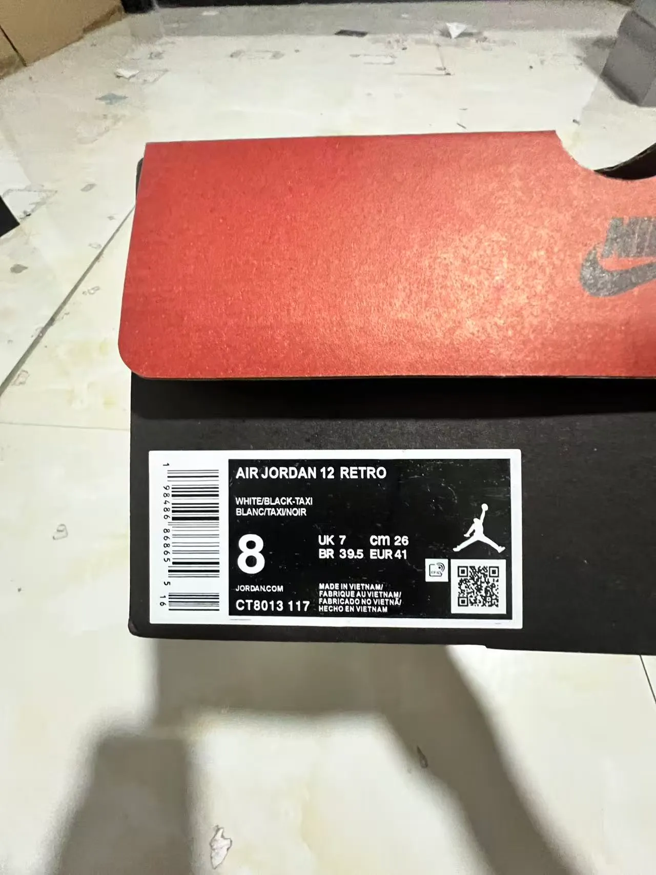 Air Jordan 12 White Black Gold Basketball Shoes 10