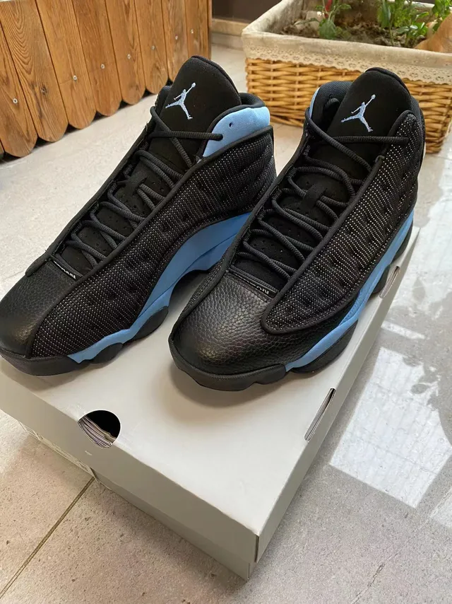 Air Jordan 13 Black Light Blue Basketball Shoes 2