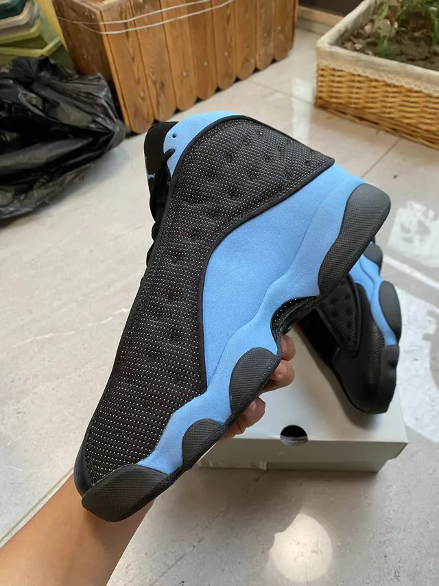 Air Jordan 13 Black Light Blue Basketball Shoes 6