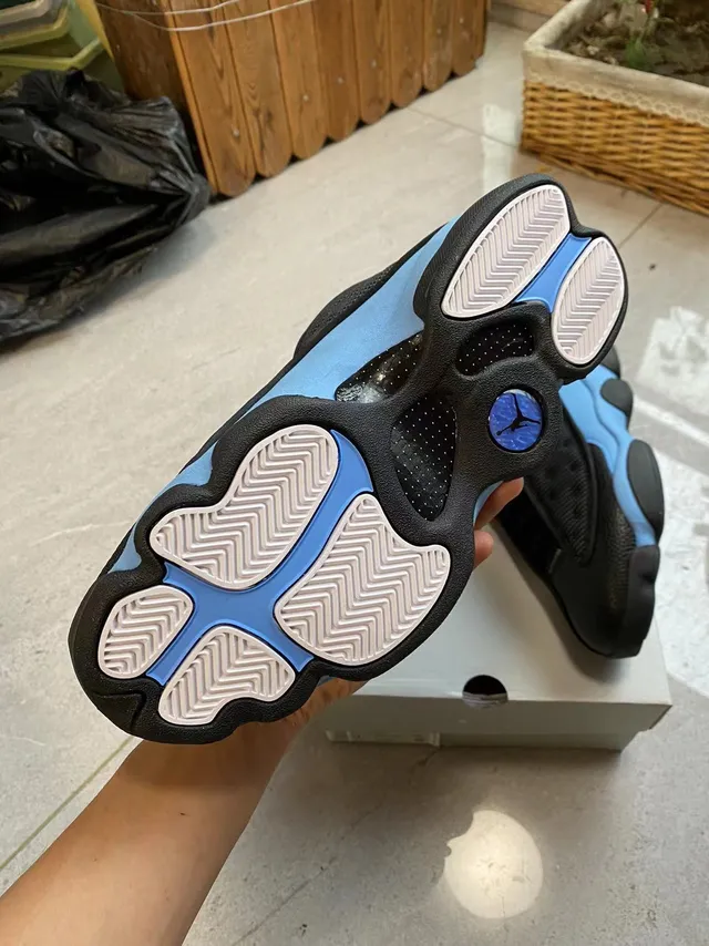 Air Jordan 13 Black Light Blue Basketball Shoes 7