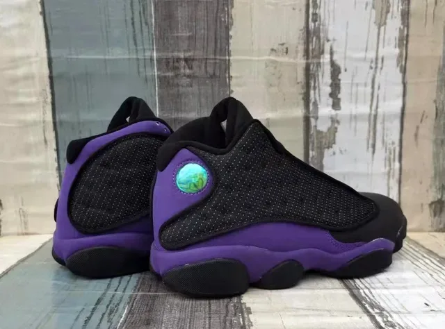 Air Jordan 13 Chaussures de Basket Noir Violet 2