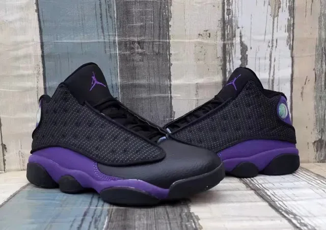 Air Jordan 13 Chaussures de Basket Noir Violet 3