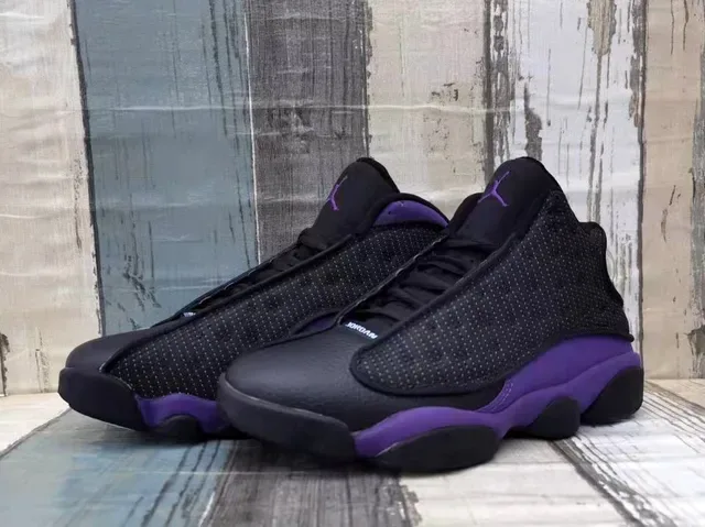 Air Jordan 13 Chaussures de Basket Noir Violet 4