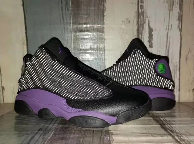 Air Jordan 13 Chaussures de Basket Noir Violet 7