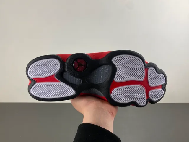 Air Jordan 13 White Red Black Basketball Shoes 10