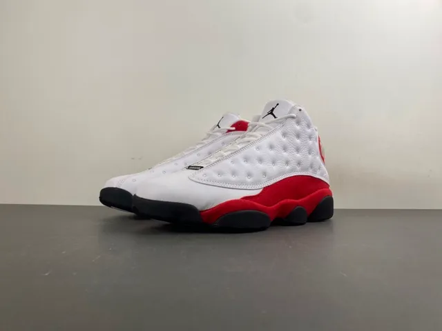 Air Jordan 13 White Red Black Basketball Shoes 12