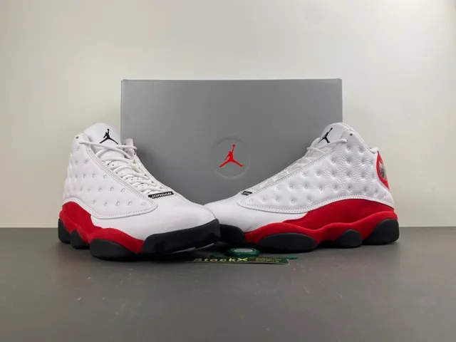 Air Jordan 13 White Red Black Basketball Shoes 15