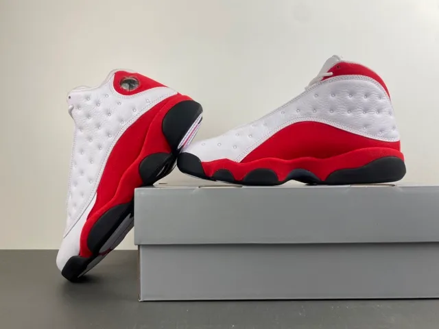 Air Jordan 13 White Red Black Basketball Shoes 16
