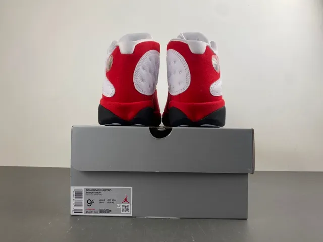Air Jordan 13 White Red Black Basketball Shoes 19