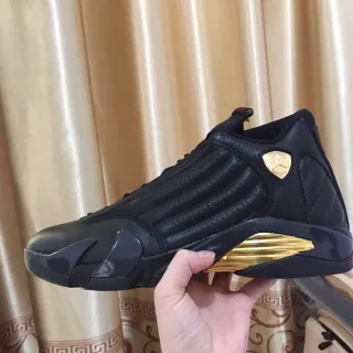 Air Jordan 14 Black and Gold Basketball Shoes