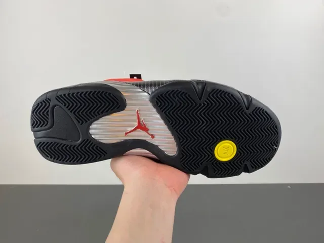 Air Jordan 14 Tênis de Basquete de Suede Vermelho com Fibra de Carbono 9