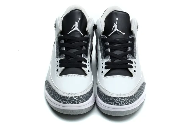 Air Jordan 3 Black Cement Blue Basketball Shoes 7