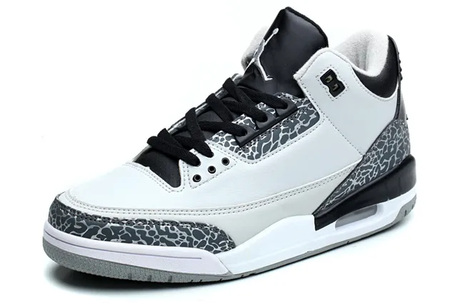 Air Jordan 3 Black Cement Blue Basketball Shoes 11