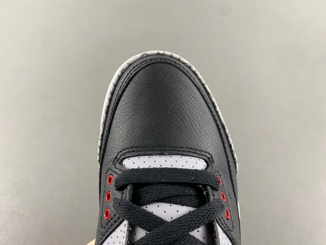 Air Jordan 3 Black Cement Elephant Print Basketball Shoes 5