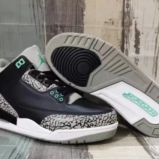 Air Jordan 3 Cement Grey Black Mint Green Basketball Shoes