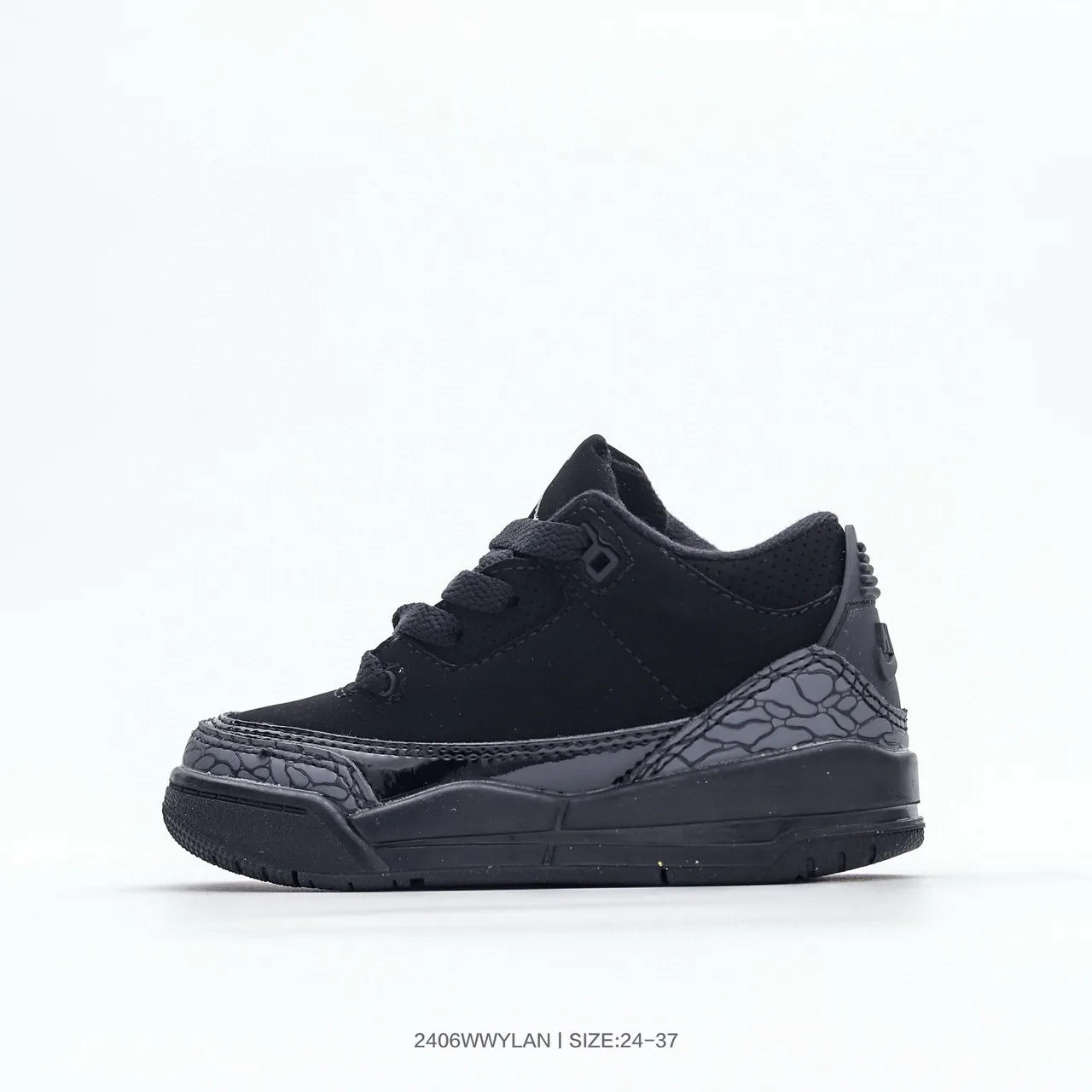 Air Jordan 3 बच्चों के सफ़ेद नारंगी एलिफ़ेंट प्रिंट बास्केटबॉल जूते 10