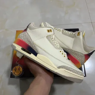 Air Jordan 3 Off-White Elephant Print Gradient Heel Basketball Shoes