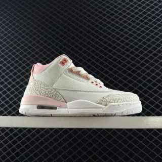Air Jordan 3 Off-White Pink Elephant Print Basketball Shoes