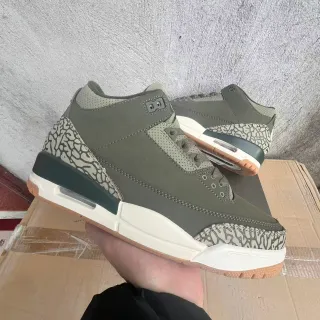 Air Jordan 3 Olive Elephant Print Basketball Shoes
