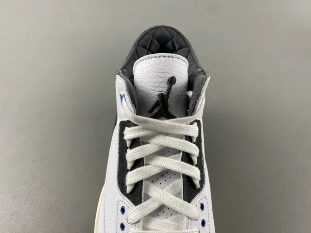 Air Jordan 3 White Black Blue Basketball Shoes 6