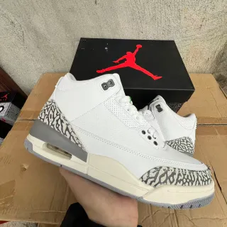 Air Jordan 3 White Elephant Print Basketball Shoes