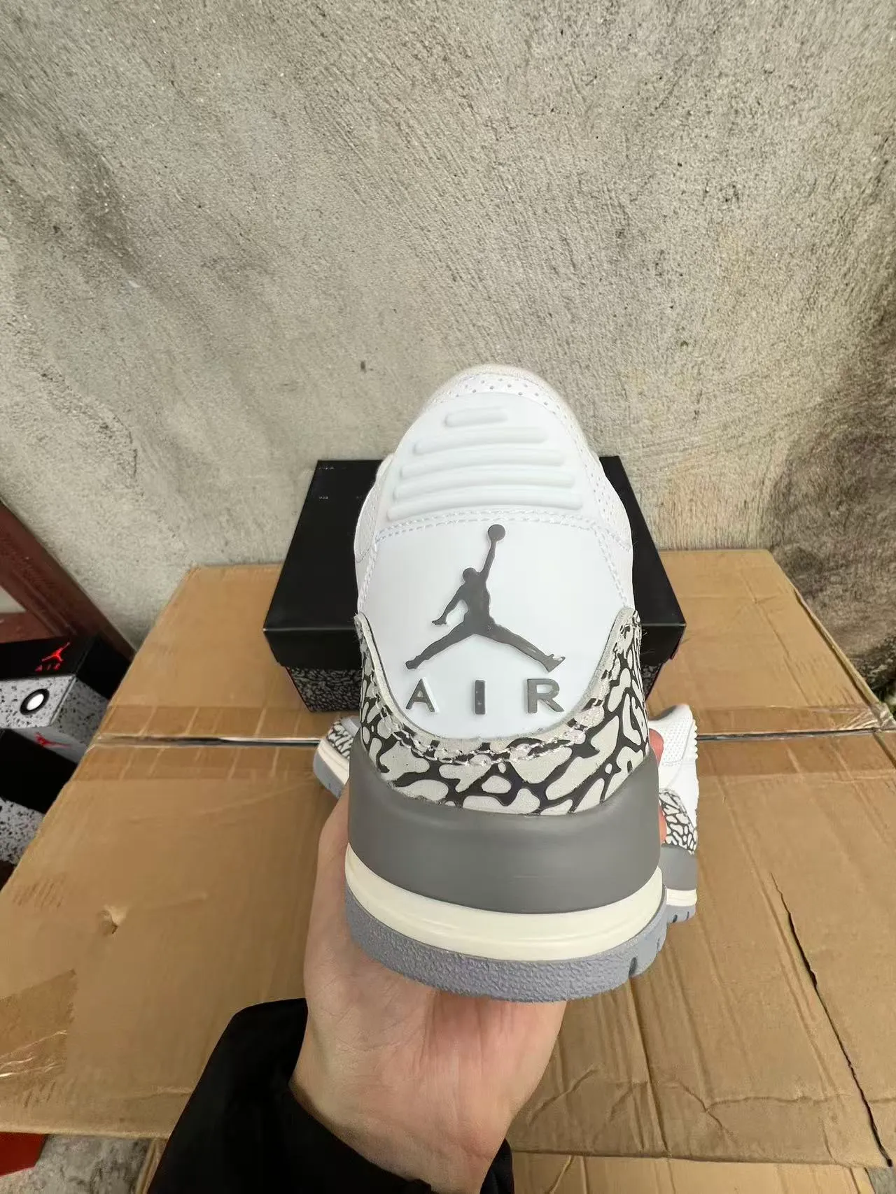 Air Jordan 3 White Elephant Print Basketball Shoes 8