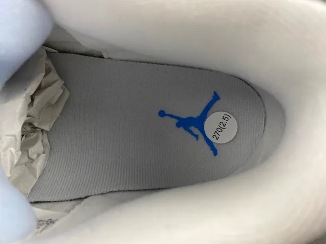 Chaussures de basketball Air Jordan 3 blanc gris clair bleu 7