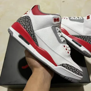 Air Jordan 3 白红象耳篮球鞋