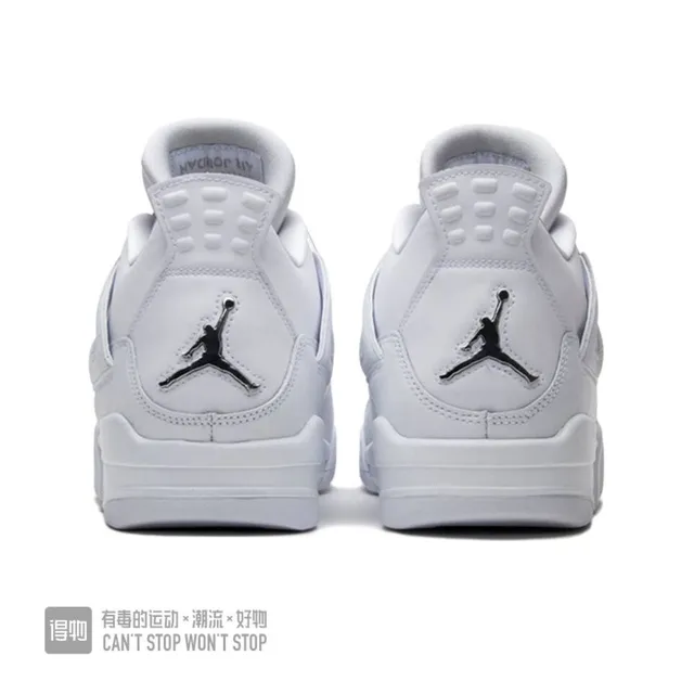 Air Jordan 4 All White Basketball Shoes 3