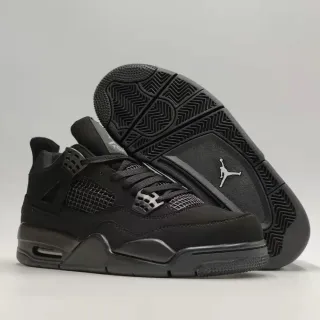Air Jordan 4 Black Monochrome Basketball Shoes
