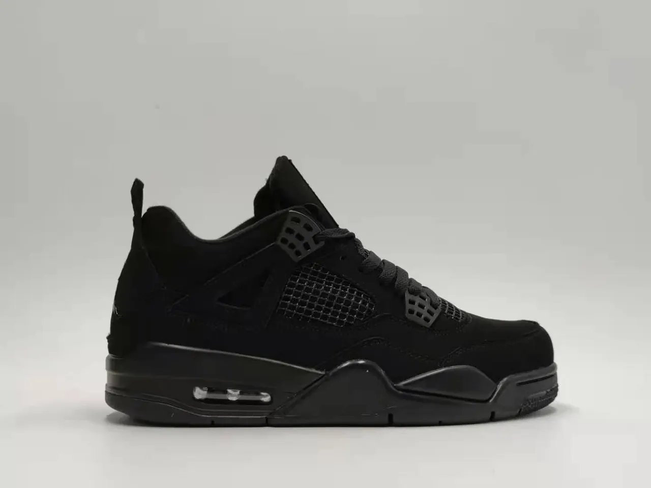 Tênis de basquete Air Jordan 4 preto monocromático 2