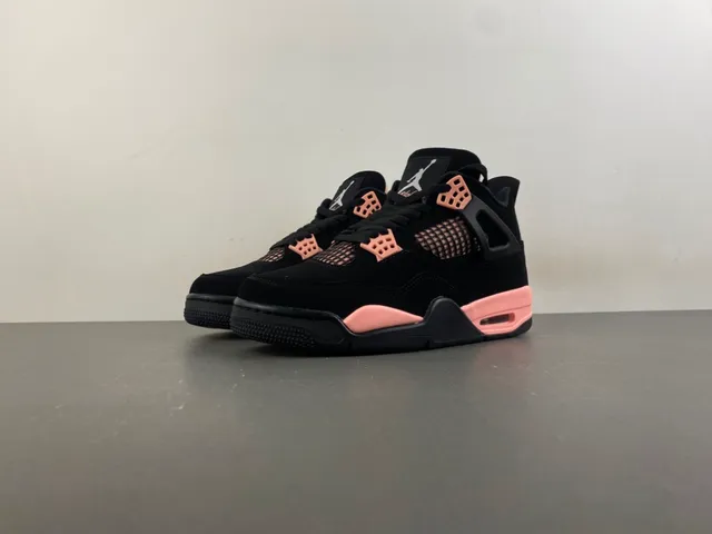Tênis de basquete Air Jordan 4 preto e ouro rosa 10
