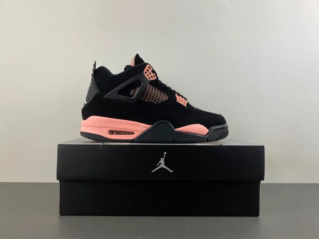 Tênis de basquete Air Jordan 4 preto e ouro rosa 15