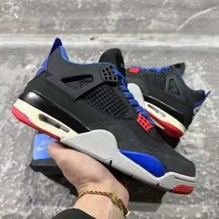 Air Jordan 4 Black Royal Blue Red Basketball Shoes