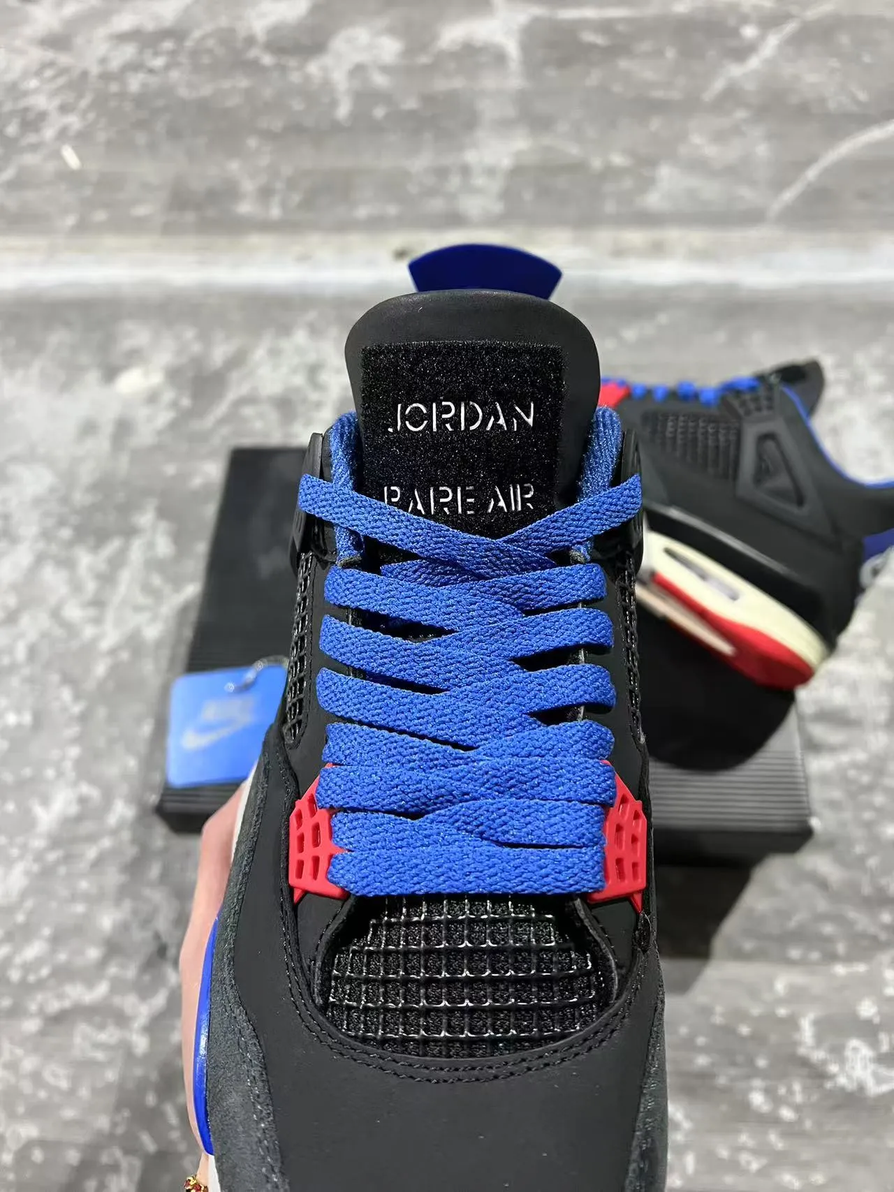 Air Jordan 4 Black Royal Blue Red Basketball Shoes 4
