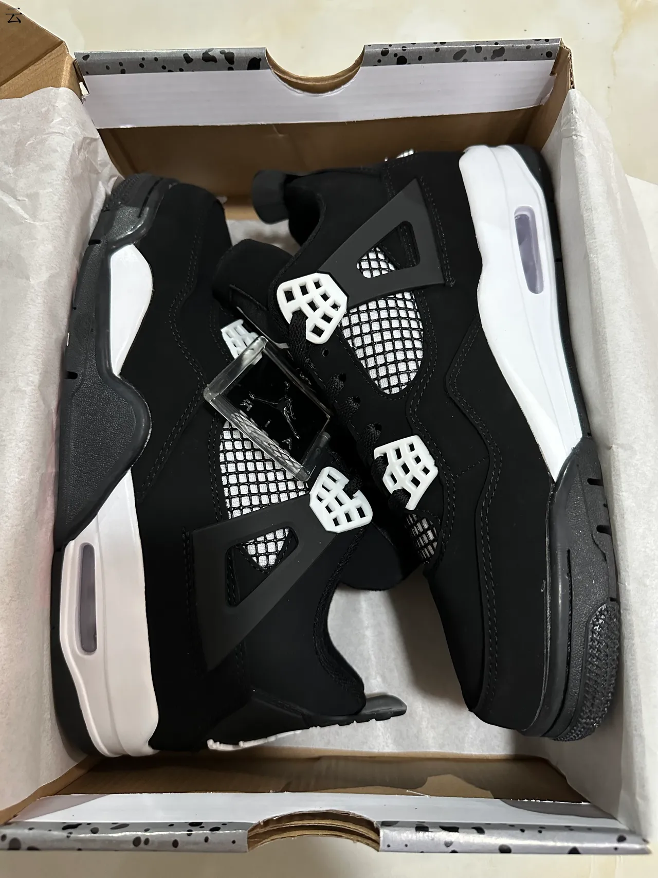 Air Jordan 4 Black White Basketball Shoes 7