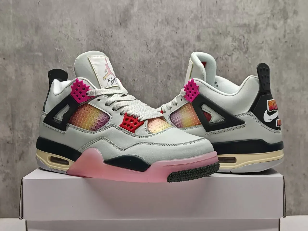 Air Jordan 4 Gradient Mesh High-Top Basketball Shoes 3