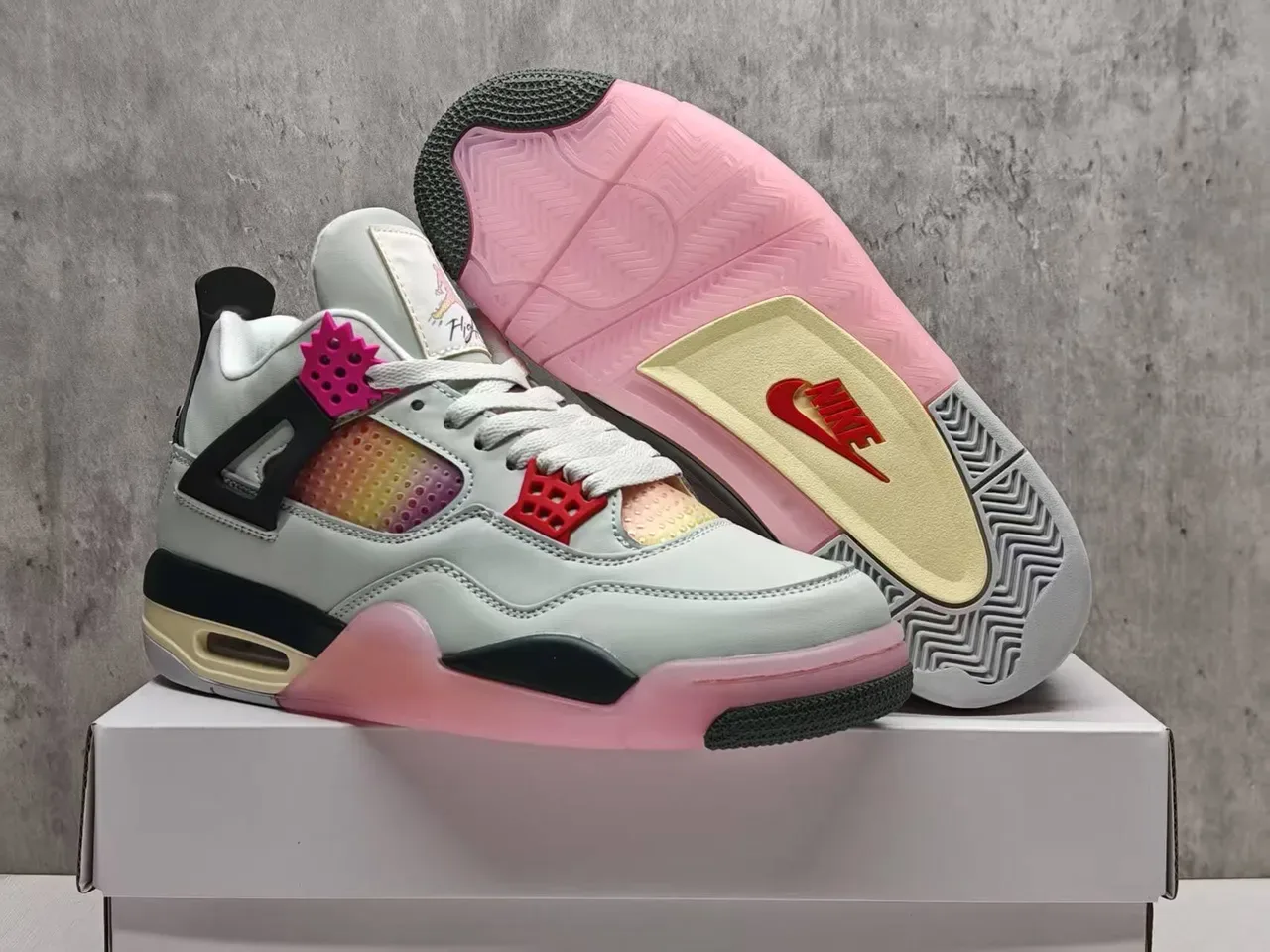 Air Jordan 4 Gradient Mesh High-Top Basketball Shoes 4